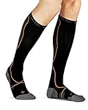 Tommie Copper Men's Performance Exo Athletic Over the Calf Socks, Black, 9-11.5