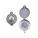 Antique Silver-tone Filigree Living Memory Floating Lockets Diffuser Pendants Necklaces 5pcs