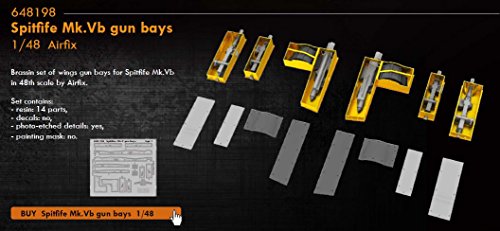 EDU648198 1:48 Eduard Brassin Spitfire Mk V Gun Bay Set (for use with the Airfix model kit) [MODEL KIT ACCESSORY]