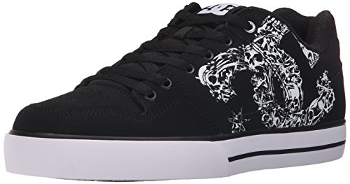 DC Men's Pure SE Skate Shoe, Black/Black/White, 8 M US