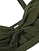 FeelinGirl Women's Sexy Criss Cross High Waist Bandage 2PCS Bikini Set Swimsuit,Atrovirens,M(US8-10)