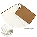 Faxco 8 Sets 50 Pieces White Blank Kraft Paper Binder Ring Easy Flip Flash Card Study Cards, Memo Scratch Pads Bookmark DIY Greeting Cards(Total 400 Pieces)