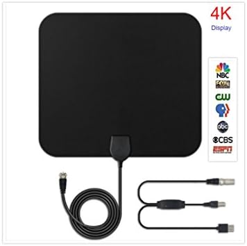 2018 TV Antenna, 50 Mile Range Indoor Digital HDTV Antenna Amplified 4K HD VHF UHF Freeview for Life Local Channels Broadcast - Never Pay For Cable Again,Save 1000's/year,Stream For Free