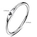 AVECON 925 Sterling Silver Simple Carve Heart Wedding Band Stackable Promise Ring for Her Size 5-10