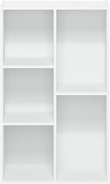 Furinno LUDER 5-Cube Bookshelf White 31.5 x 19.7 x 9.4 Tool Free Assembly view 8