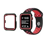 Case for Apple Watch Series 4 Full Degree Protective Slim Bumper for iWatch 44mm 40mm (44mm, Red)