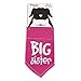 Pavilion Gift Company Big Sister Pink Paw Print Large Dog Slip on The Collar Bandanna