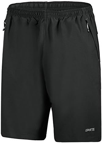 FANHANG Outdoor Quick Dry Camping Hiking Casual Shorts With Zipper Pockets (XL, Black)