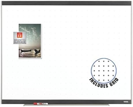 Quartet Platinum Magnetic Total Erase Whiteboard, 8 x 4 Feet, Graphite (85276)