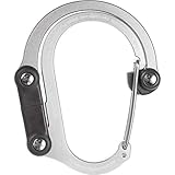 Heroclip  Hybrid Gear Clip - Carabiner Rotating Hook Clip Non-Locking Strong Clips for Camping Fishing Hiking Travel Backpack Outdoor Aluminum D Ring Hooks (Medium)