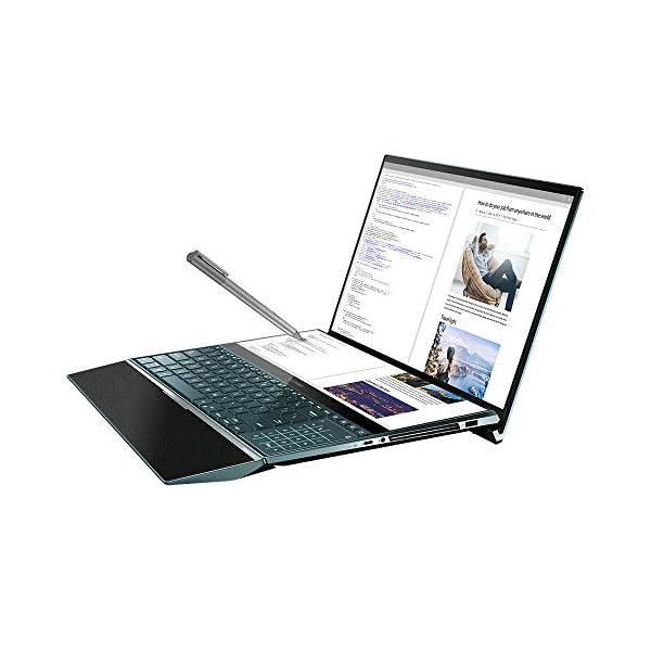 ASUS ZenBook Pro Duo UX581 OLED 4K Dual-Touchscreen 15.6" Laptop (Intel i9-10980HK, Nvidia GeForce RTX 2060, 32GB RAM, 1TB NVMe PCIe SSD, Windows 10) Includes Stylus Pen