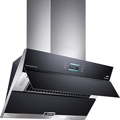 Kaiser La Perle Dunstabzugshaube 90cm kopffrei/Extremstark 1200 m3/h/TFT Display/kopffreihaube mit Schwarzglasfront/Automatis