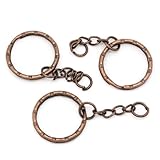 Rockin Beads Brand, 30 1 Inch Key Chains & Key Rings Antique Copper 5.3cm 30pcs