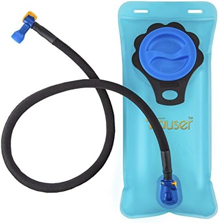 Vauser Hydration Bladder Water Reservoir for Bicycling Hiking Camping Backpack 2 Liter 2L 70 oz 3 Liter 3L 100 oz. Non Toxic EZ Clean Large Opening, Quick Release, Shutoff Valve Included