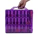 Universal Purple Transparent Nail Polish Organizer Storage Case for 48 Bottles Adjustable Dividers Space Saver