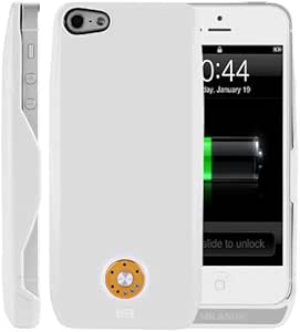 i-Blason PowerSlate Plus iPhone 5 Rechargeable External Battery Slim Fit Case 2800 mAh Super Pack- AT&amp;T, Sprint, Verizon (White)