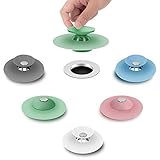 HengLiSam 5 Pack Drain Stopper - Bathtub Sink Strainer Shower Drain Hair Trap Hair Catcher Bath Tub Protector Drain Cover for Floor Laundry Kitchen and Bathroom