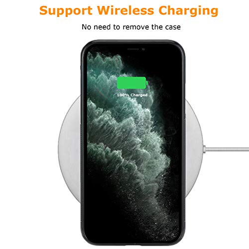 Molzar GripBig Series iPhone 11 Pro Max Case with TPU and Faux Leather,  Built-in Metal Plate for Magnetic Car