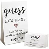 Eilcoly Guess How Many Game Cards & Sign for Bridal