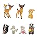 GHTERT 7 Pcs Lovely Fawn Deer Animal Figurines Toys Mini Figure Collection Playset, Cake Topper Toy Doll Set, Car doll, Office ornament, Miniature Decorations, Landscape Scenes