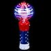 Fun Central LED Light Up Galaxy Spinner Wand for Kids - 4th of July Party Favors - Red White Blue