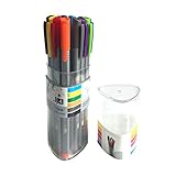 Minikiki Fineliner Color Pens, 12 Colors Journal Pens Set, 0.4mm Sketch Colored Writing Drawing Note Taking Ink Fineliner Pens, Fine Tips Art Markers for School Office Home, for Students, Artists