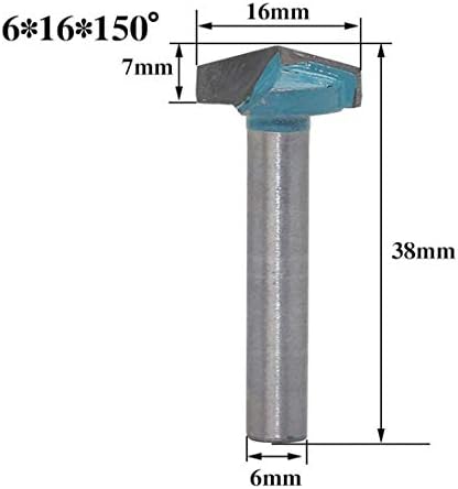 1 piece 1pc 6mm V Bit CNC Solid Carbide End Mill Tungsten Steel Woodworking Milling Cutter 3D Wood MDF Router Bit 60 90 120 150 Degrees