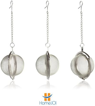3-Pack Premium HomeJOI Stainless Steel Mesh Tea Strainer Balls 2" Infuser Diffuser - WON'T RUST!