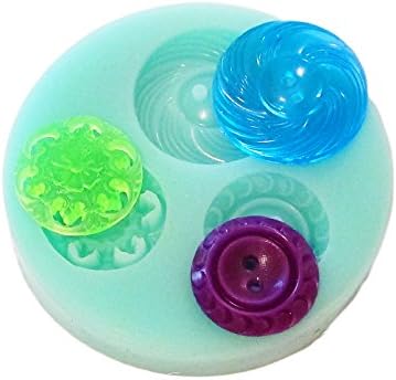 Three pattern reusable silicone button mold