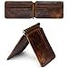 Badiya Men's Bifold Money Clip Wallet Vintage Genuine Leather Slim Card Holders