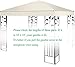 Tangkula 9.8' x 9.8' Canopy Cover Outdoor Patio Gazebo Replacement Top Cover Wedding Party Event Tent Cover Heavy Duty Durable Waterproof Sun Snow Rain Shelter 1-Tier or 2-Tier 3 Color (1-Tier, Beige)