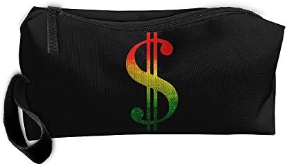 Rasta Reggea DOLLAR SIGN Multi-functional Cosmetic Makeup Bag Zipper Closure Bags Toiletries Organizer Bag
