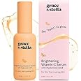grace & stella Vitain C Serum (50ml /1.7 fl oz) - Brightening Vitamin C Face Serum with Hyaluronic Acid - To Reduce Dullness 
