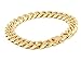 Mens Gold Tone Heavy 4mm Thick Cut 9