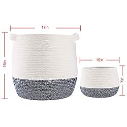 TerriTrophy 2pc Large Woven Storage Basket with