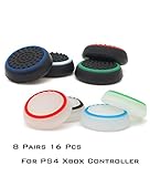 8 Pairs Silicone Thumb Grips 8 Colors 16-Pack