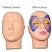 Practice Training Head, MYSWEETY Manikin Cosmetology Mannequin Doll Face Head Eyelashes Makeup Massage Practice with training lashes and Stainless Steel Straight Pointed
