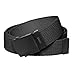 REXZO Canvas Military Style Belt with Black Buckle - Black