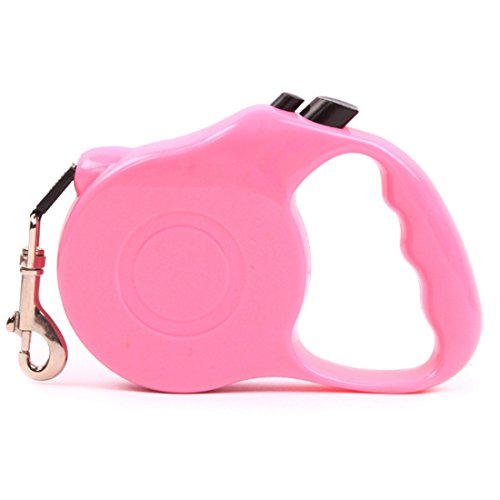 3M Retractable Pet Cat Puppy Dogs Leash Extending Puppy Walking Leads Pink
