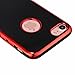 iPhone 7 Plus Case, Sherox Two-Color Shock Absorption Clear Soft TPU Bumper Case for iPhone 7 Plus 5.5 Inch (Black with Red Frame)