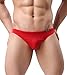 WINDAY Men Briefs Breathable Ice Silk Triangle Bikinis and Briefs D318 XL/US L 4-Pack Red