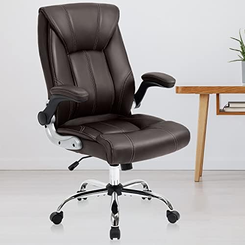 SEATZONE Executive Office Chair Leather, High Back Home Office Desk