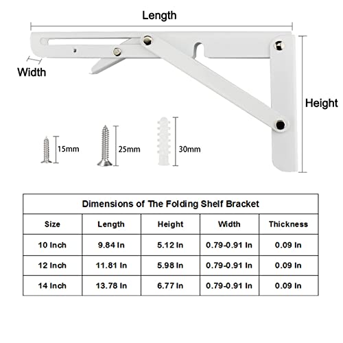 White Fold Down Shelf Brackets 12 Inch Folding Shelf Brackets Metal