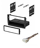 ASC Audio Car Stereo Dash Kit and Wire Harness for installing an Aftermarket Single Din Radio for 2001 2002 2003 2004 2005 Honda Civic (excludes SI and SE models)