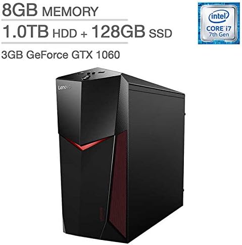 Lenovo LEGION Y520T Gaming Desktop - Intel Core i7-7700 - 3GB NVIDIA Graphics - 8GB DDR4 RAM - 1TB 7200 RPM SATA Hard Drive + 128GB Solid State Drive - Windows 10