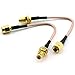 DZS Elec 2pcs RF Connecting Line RG316 High Frequency Wire Jumper 10cm Coaxial Cable Connector FPV Antenna Extender Cable SMA Male to SMA Female Adapter
