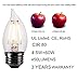 E26 Candelabra Base led Bulbs 60 Watt Equivalent Chandelier Bulbs, 4.5 Watt Dimmable Filament Clear LED Filament Bulbs, C35 LED Candle Bulbs,UL Approval,450lm,2700K Soft White (Warm White, 6Pack)