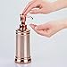 mDesign Decorative Metal Refillable Liquid Soap Dispenser Pump Bottle for Bathroom Vanity Countertop, Kitchen Sink - Holds Hand Soap, Dish Soap, Hand Sanitizer, Essential Oils - 2 Pack - Rose Gold