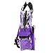 DALIX Small Clear Backpack Bag in Purple