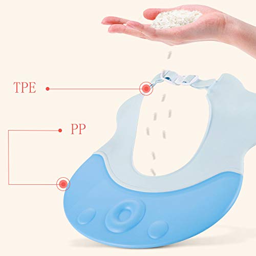 Vanly Baby Shampoo Cap, Adjustable Baby Bath Visor Hat for Kids, Toddlers, Children | Flexible Waterproof Shower Bathing Protection | for Showers, Bathtub, Sun Bathing, Hair Cutting/Trimming (Blue)